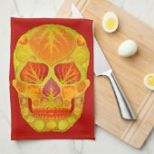 《植物》アスペンリーフスカル13 キッチンタオル (四つ折り)