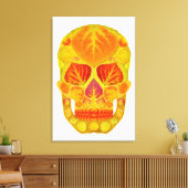 《植物》アスペンリーフスカル13 キャンバスプリント (インサイチュ (リビング))