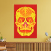 《植物》アスペンリーフスカル13 キャンバスプリント (インサイチュ (リビング))