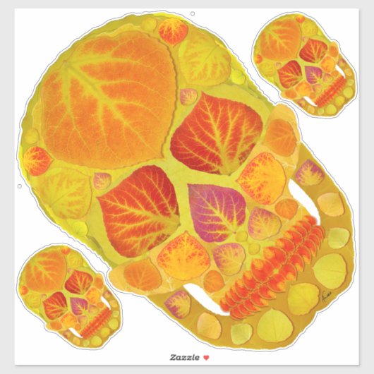 《植物》アスペンリーフスカル13 シール (シート)