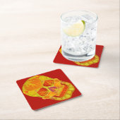 《植物》アスペンリーフスカル13 スクエアペーパーコースター (インサイチュ)