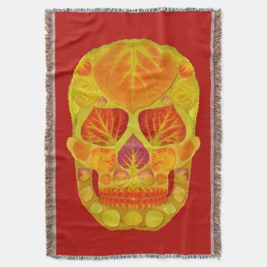 《植物》アスペンリーフスカル13 スローブランケット (正面縦)