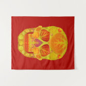 《植物》アスペンリーフスカル13 タペストリー (正面(横))