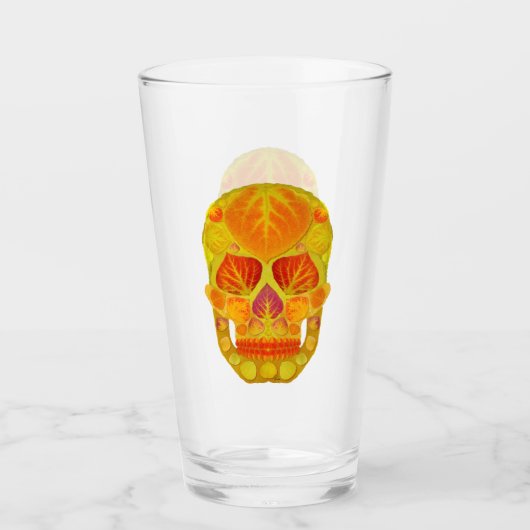 《植物》アスペンリーフスカル13 タンブラーグラス (正面)