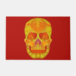 《植物》アスペンリーフスカル13 ドアマット