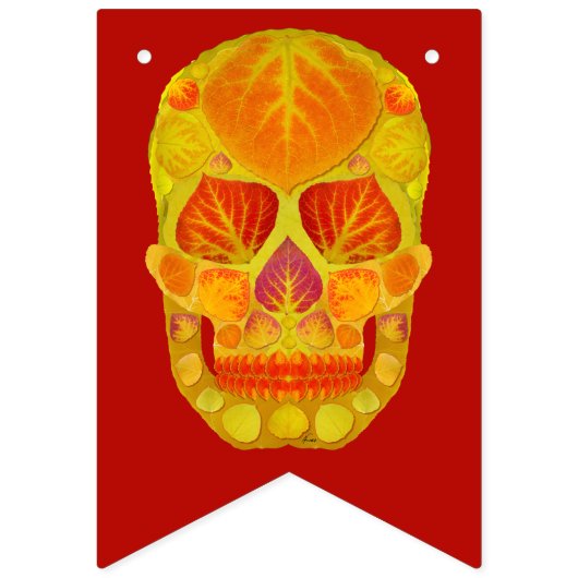 《植物》アスペンリーフスカル13 バンティングフラッグ (第1の旗)