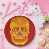 《植物》アスペンリーフスカル13 ペーパープレート (パーティー)