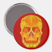 《植物》アスペンリーフスカル13 マグネット (正面/裏面)