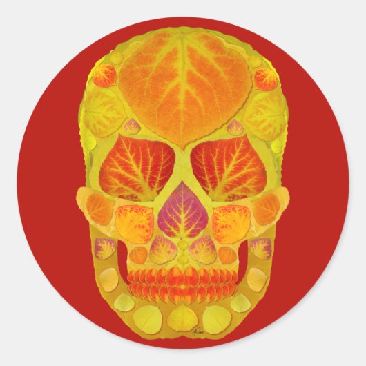 《植物》アスペンリーフスカル13 ラウンドシール (正面)