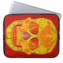 《植物》アスペンリーフスカル13 ラップトップスリーブ