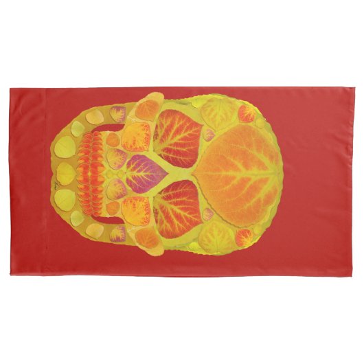 《植物》アスペンリーフスカル13 枕カバー (正面左)