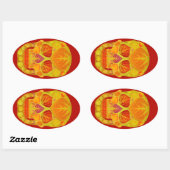 《植物》アスペンリーフスカル13 楕円形シール (シート)