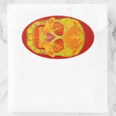 《植物》アスペンリーフスカル13 楕円形シール (バッグ)