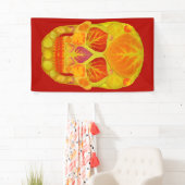 《植物》アスペンリーフスカル13 横断幕 (インサイチュ)