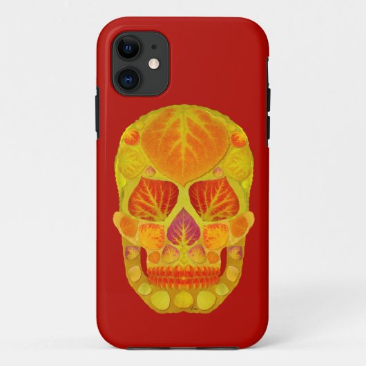 《植物》アスペンリーフスカル13 Case-Mate iPhoneケース (裏面)