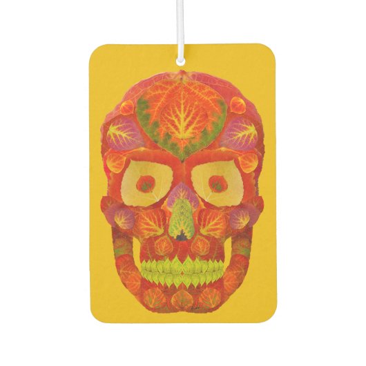 《植物》アスペンリーフスカル16 カーエアーフレッシュナー (正面)