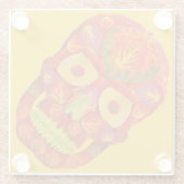 《植物》アスペンリーフスカル16 ガラスコースター (裏面)