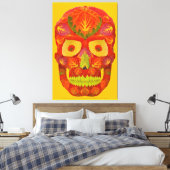 《植物》アスペンリーフスカル16 キャンバスプリント (インサイチュ (寝室))