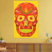 《植物》アスペンリーフスカル16 キャンバスプリント (インサイチュ (リビング))