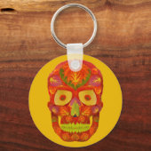 《植物》アスペンリーフスカル16 キーホルダー (正面)