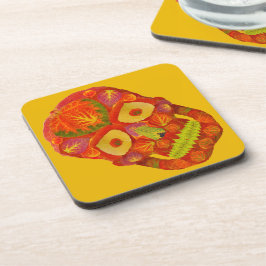 《植物》アスペンリーフスカル16 コースター