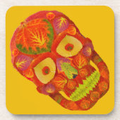 《植物》アスペンリーフスカル16 コースター (正面)