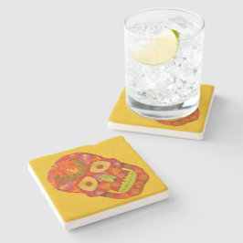 《植物》アスペンリーフスカル16 ストーンコースター