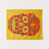 《植物》アスペンリーフスカル16 タペストリー (正面(横))