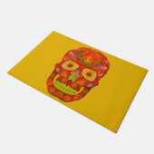 《植物》アスペンリーフスカル16 ドアマット (アングル)