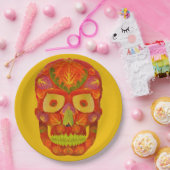 《植物》アスペンリーフスカル16 ペーパープレート (パーティー)