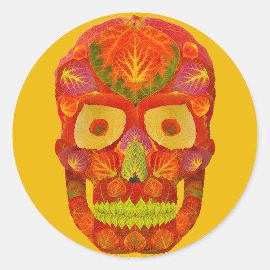 《植物》アスペンリーフスカル16 ラウンドシール (正面)