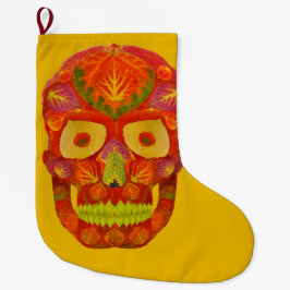 《植物》アスペンリーフスカル16 ラージクリスマスストッキング