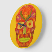 《植物》アスペンリーフスカル16 ラージ壁時計 (傾斜)