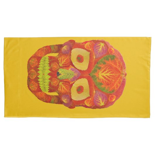 《植物》アスペンリーフスカル16 枕カバー (正面左)