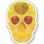 《植物》アスペンリーフスカル1 シール (正面)