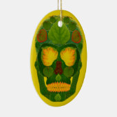 《植物》アスペンリーフスカル9セラミックオーナメント セラミックオーナメント (右)