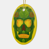 《植物》アスペンリーフスカル9セラミックオーナメント セラミックオーナメント (左)