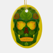 《植物》アスペンリーフスカル9セラミックオーナメント セラミックオーナメント (裏面)