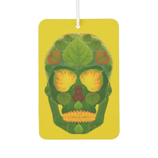 《植物》アスペンリーフスカル9 カーエアーフレッシュナー (正面)