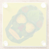 《植物》アスペンリーフスカル9 ガラスコースター (裏面)