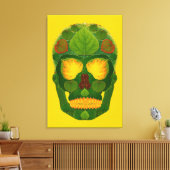 《植物》アスペンリーフスカル9 キャンバスプリント (インサイチュ (リビング))