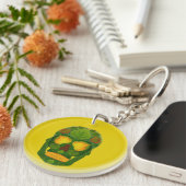 《植物》アスペンリーフスカル9 キーホルダー (正面右)