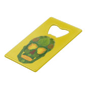 《植物》アスペンリーフスカル9 クレジットカード栓抜き (裏面アングル)