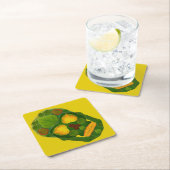 《植物》アスペンリーフスカル9 スクエアペーパーコースター (インサイチュ)