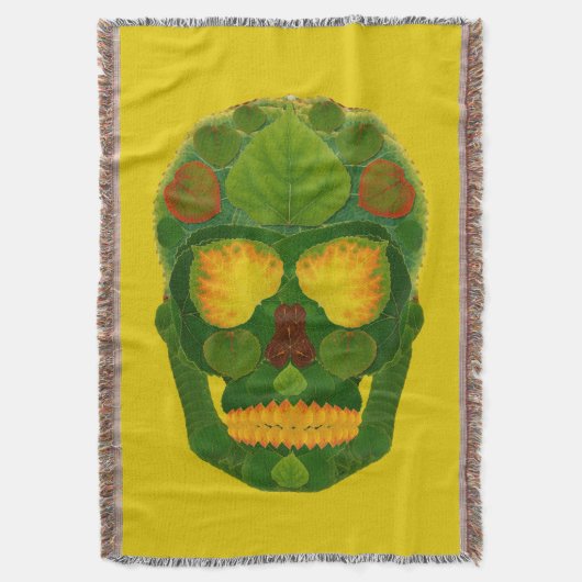 《植物》アスペンリーフスカル9 スローブランケット (正面縦)