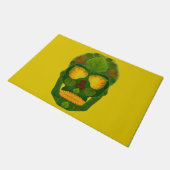 《植物》アスペンリーフスカル9 ドアマット (アングル)