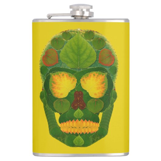 《植物》アスペンリーフスカル9 フラスク (正面)