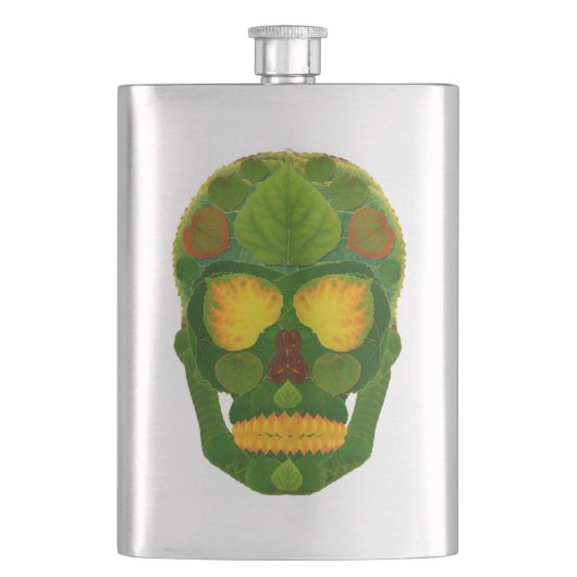 《植物》アスペンリーフスカル9 フラスク (正面)