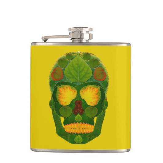 《植物》アスペンリーフスカル9 フラスク (正面)