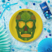 《植物》アスペンリーフスカル9 ペーパープレート (パーティー)